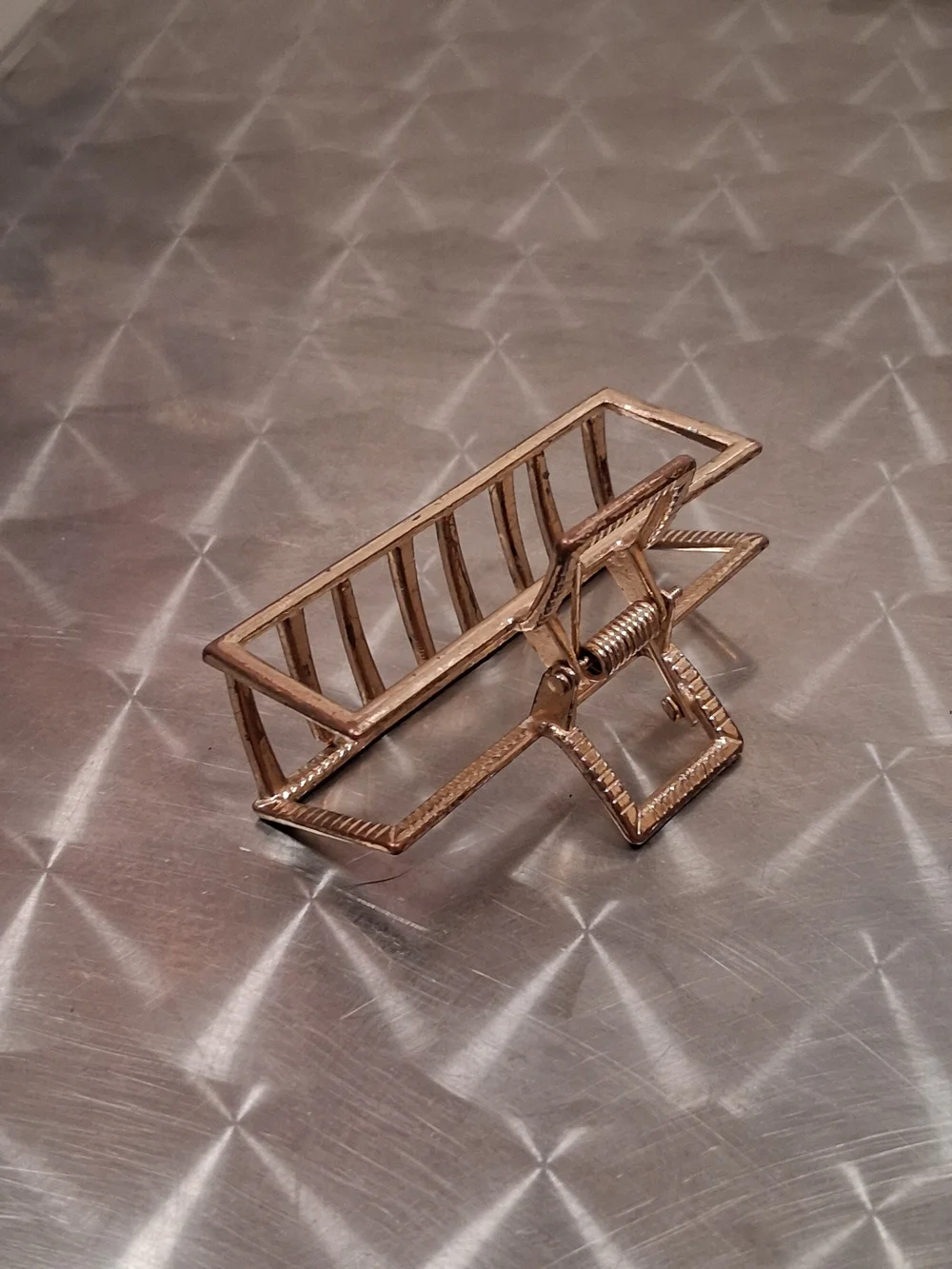 Classic Gold-Tone Rectangle Hair Clip - Women Accessories Hair Accessories